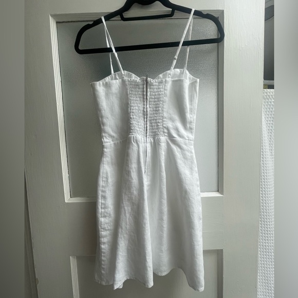 Reformation Roarke Linen Dress in White ASO Kristin Cavallari JLo 2 - Picture 9 of 13